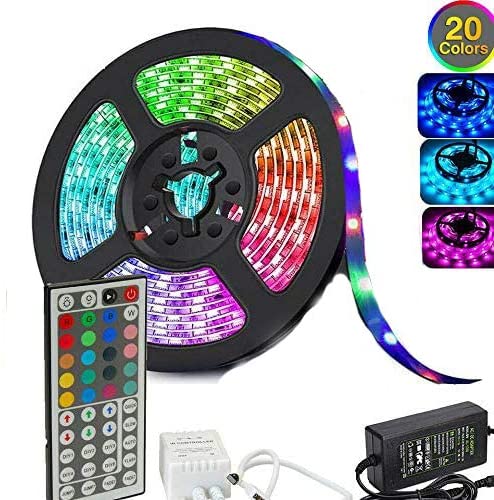 5050 RGB LED Strip Lights - 12V 5m Waterproof IP65