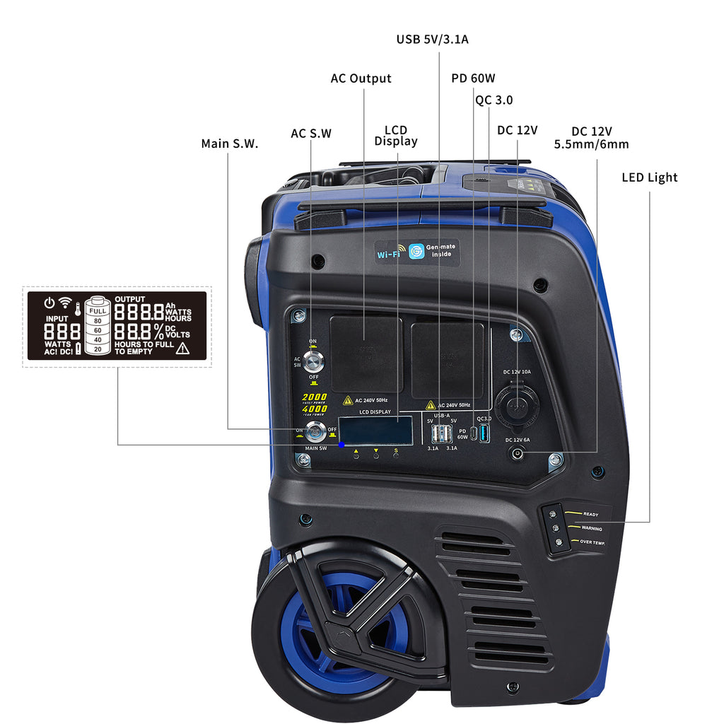 Sunovo 2000W Power Inverter 12V to 240V