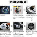NOONE 3 IN 1 Air Compressor Tyre Inflator 12V