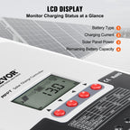 VEVOR 20A MPPT Solar Charge Controller (12V/24V) - LCD + Temp Sensor