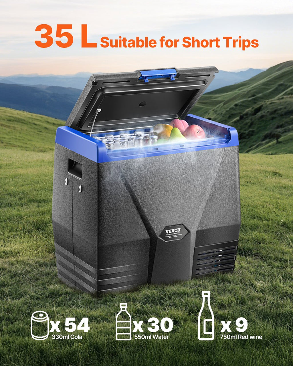 VEVOR 35L Portable Fridge Freezer 240V
