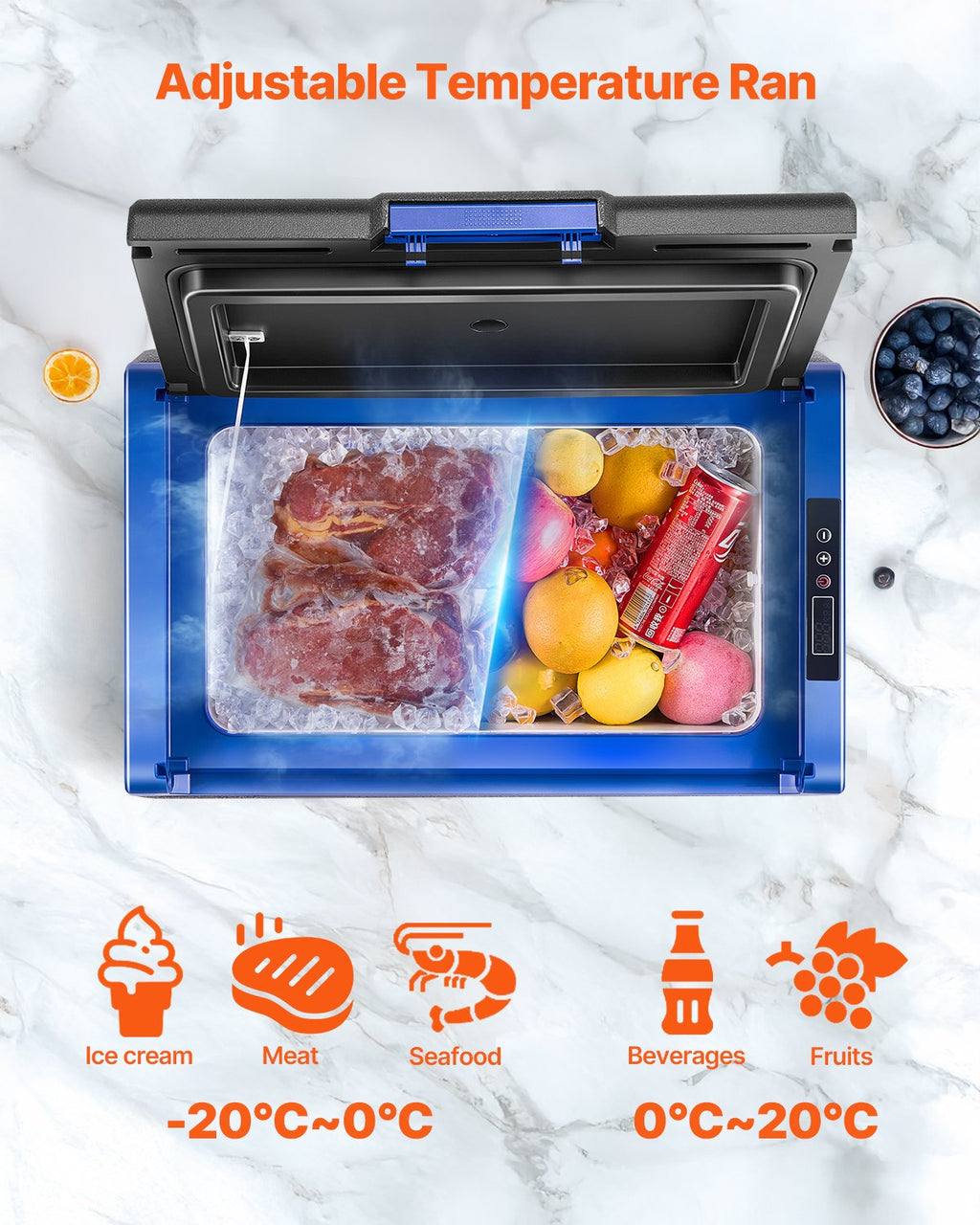 VEVOR 35L Portable Fridge Freezer 240V
